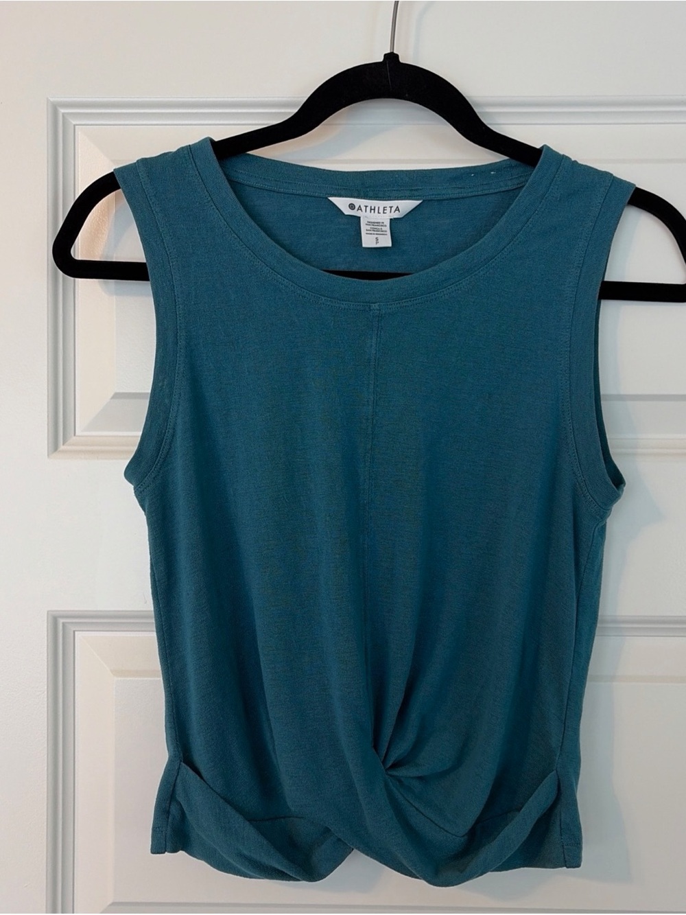 Athleta Teal Knot-Front Sleeveless Tank